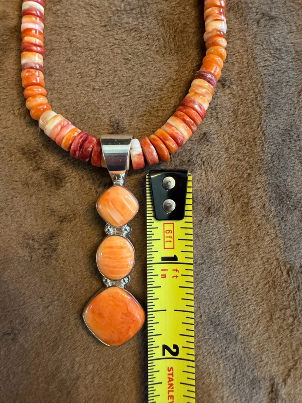 Jay King Carnelian Agate Pendant & Bead Necklace (223) - Picture 6 of 8